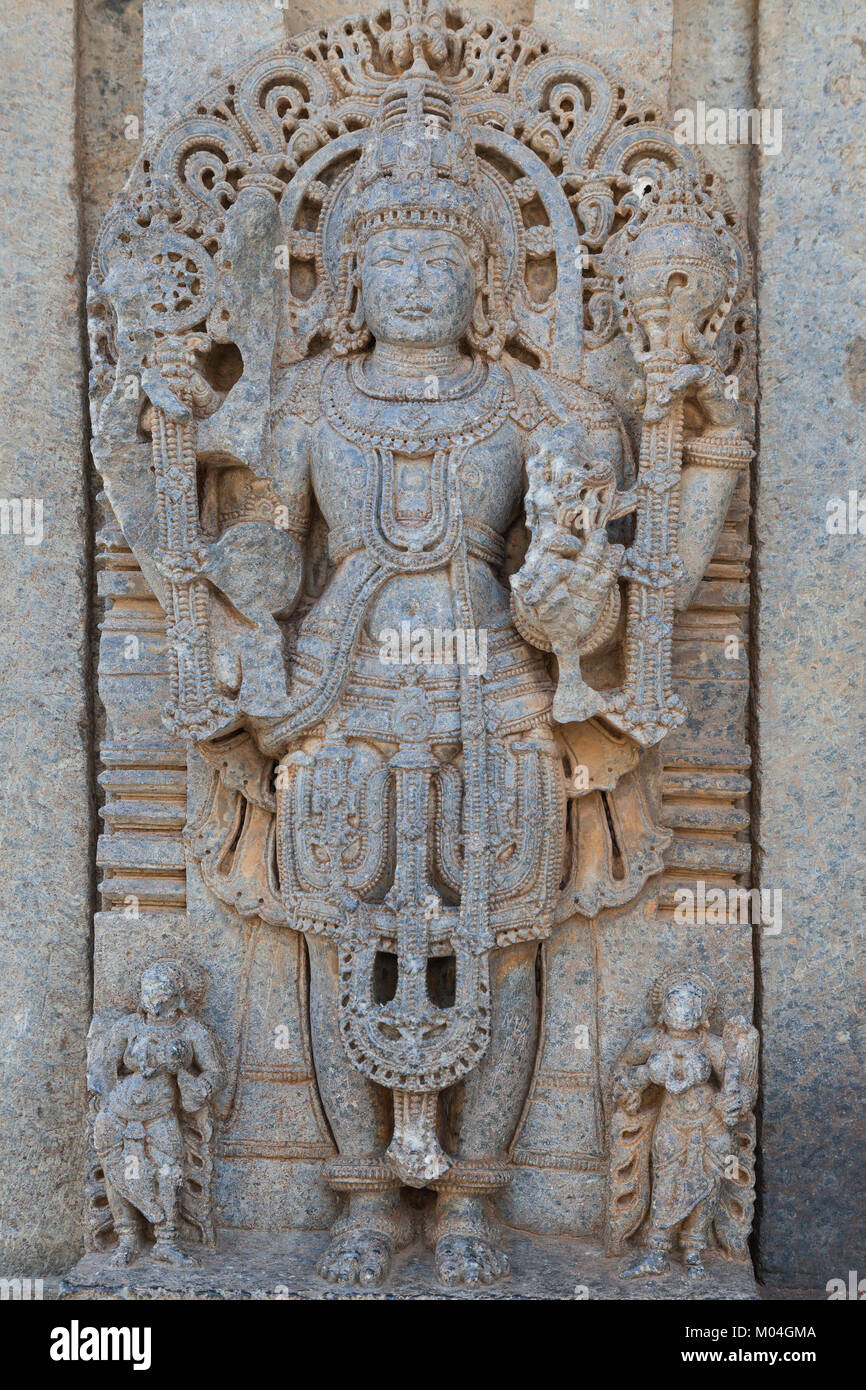 India, Karnataka, Somanathapura, Chennakesava Temple Stock Photo