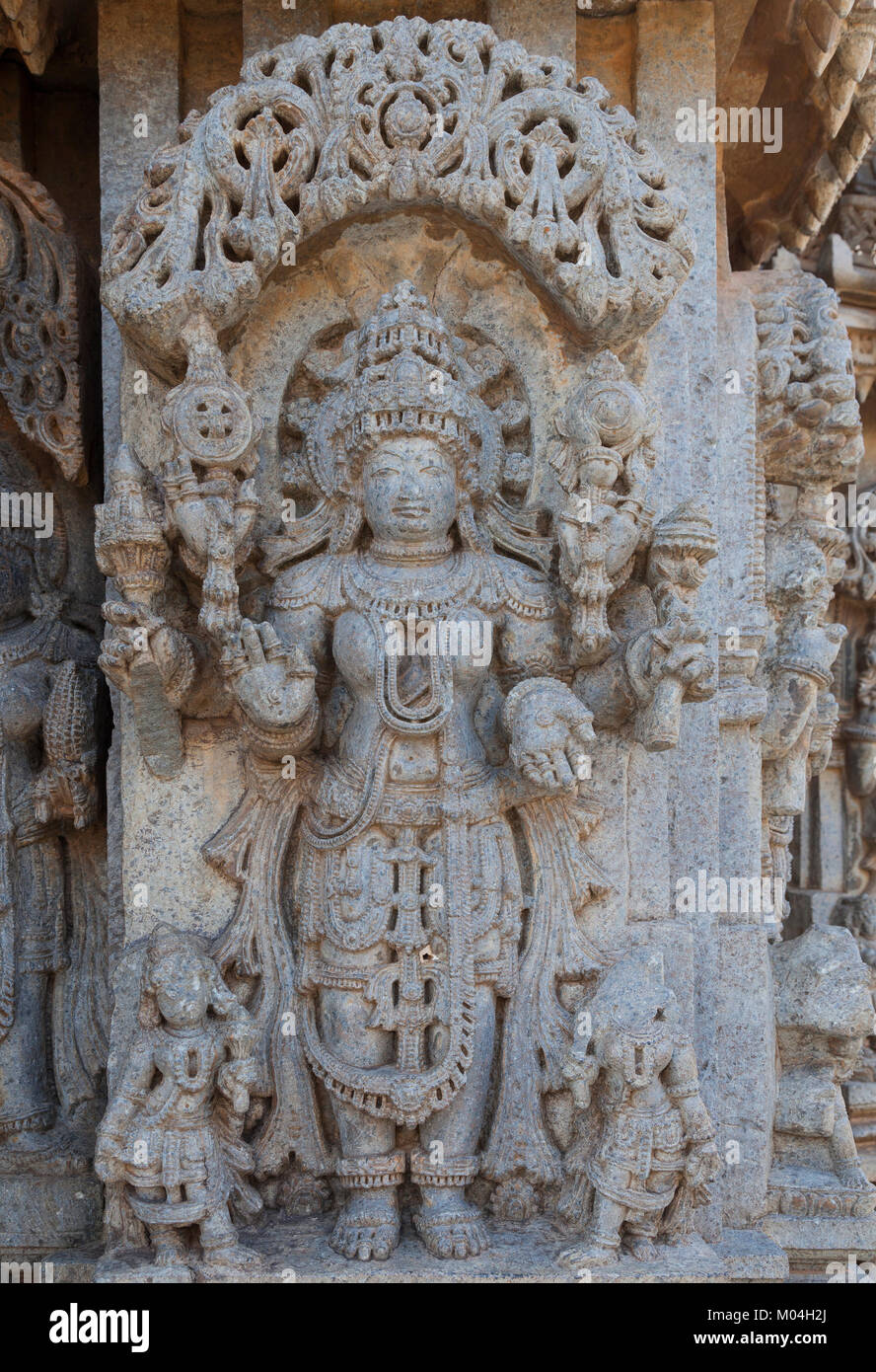 India, Karnataka, Somanathapura, Chennakesava Temple Stock Photo