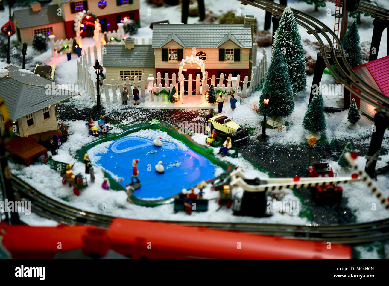 christmas village train set