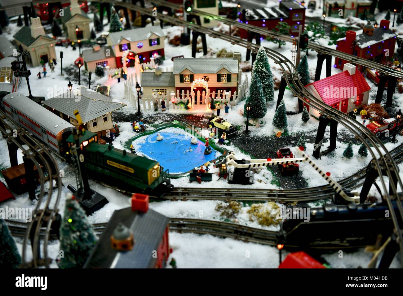 christmas village train set