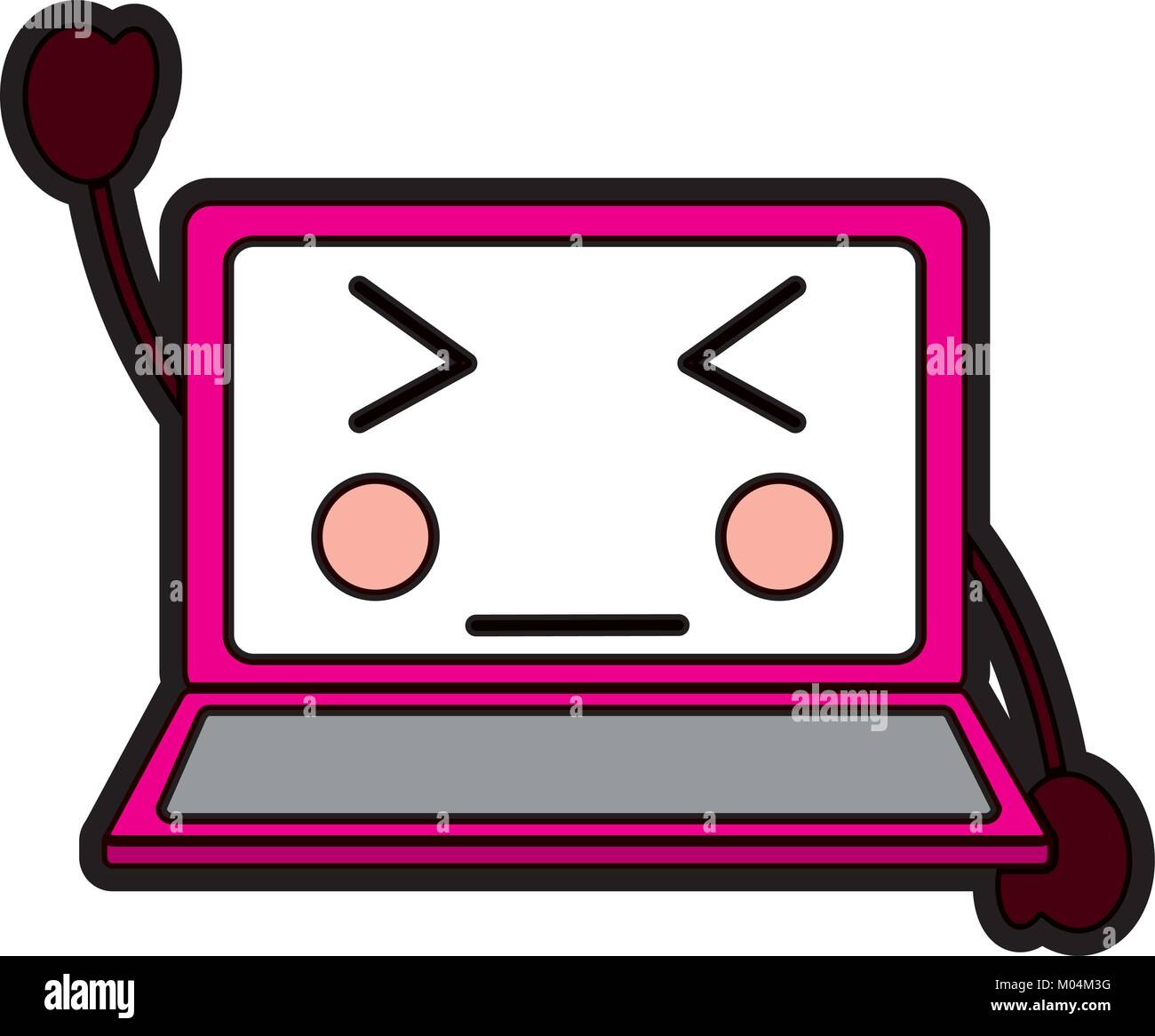 angry laptop kawaii icon image Stock Vector Image & Art - Alamy
