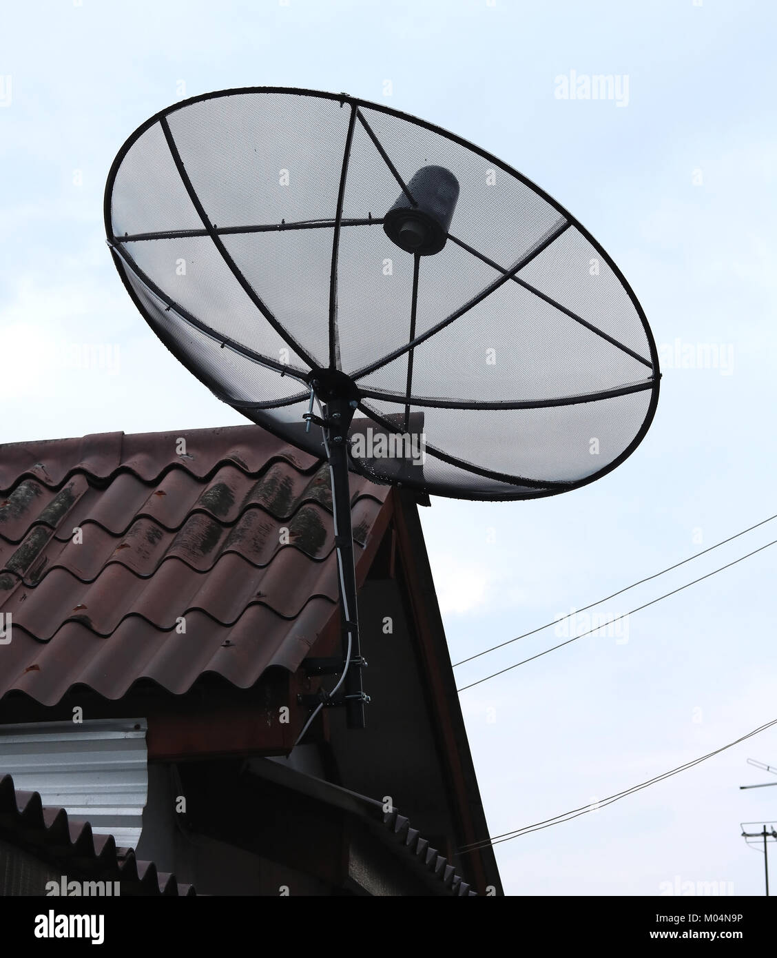 Satellite dish on suburban house hi-res stock photography and images ...