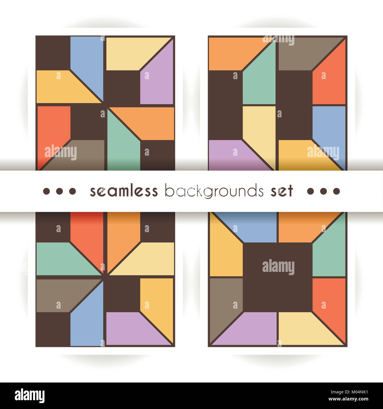 Endless Square Set of seamless square patterns. Abstract stripes and spiral endless ...
