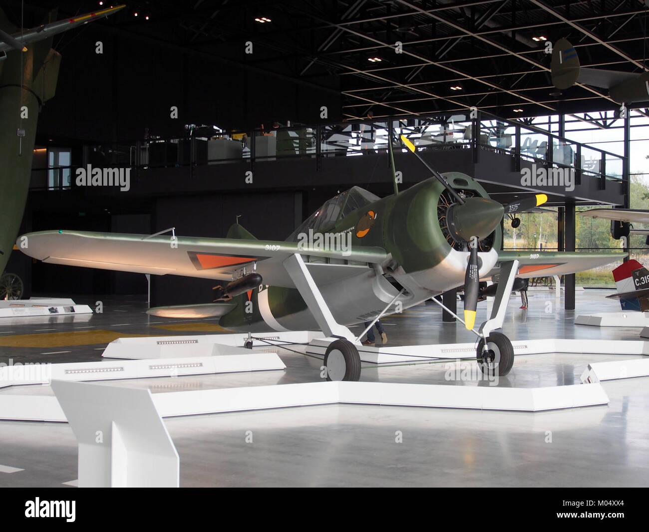 Brewster B-339C Buffalo, B-3107, Nationaal Militair Museum, Soesterberg Stock Photo