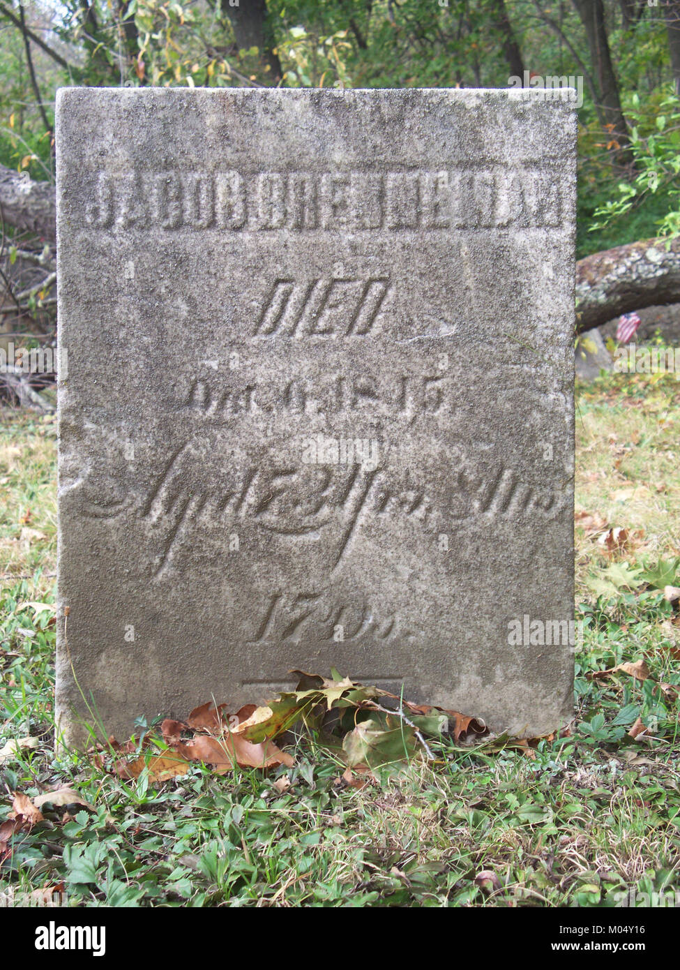 Brenneman (Jacob), Bethany Cemetery, 2015-10-09, 01 Stock Photo