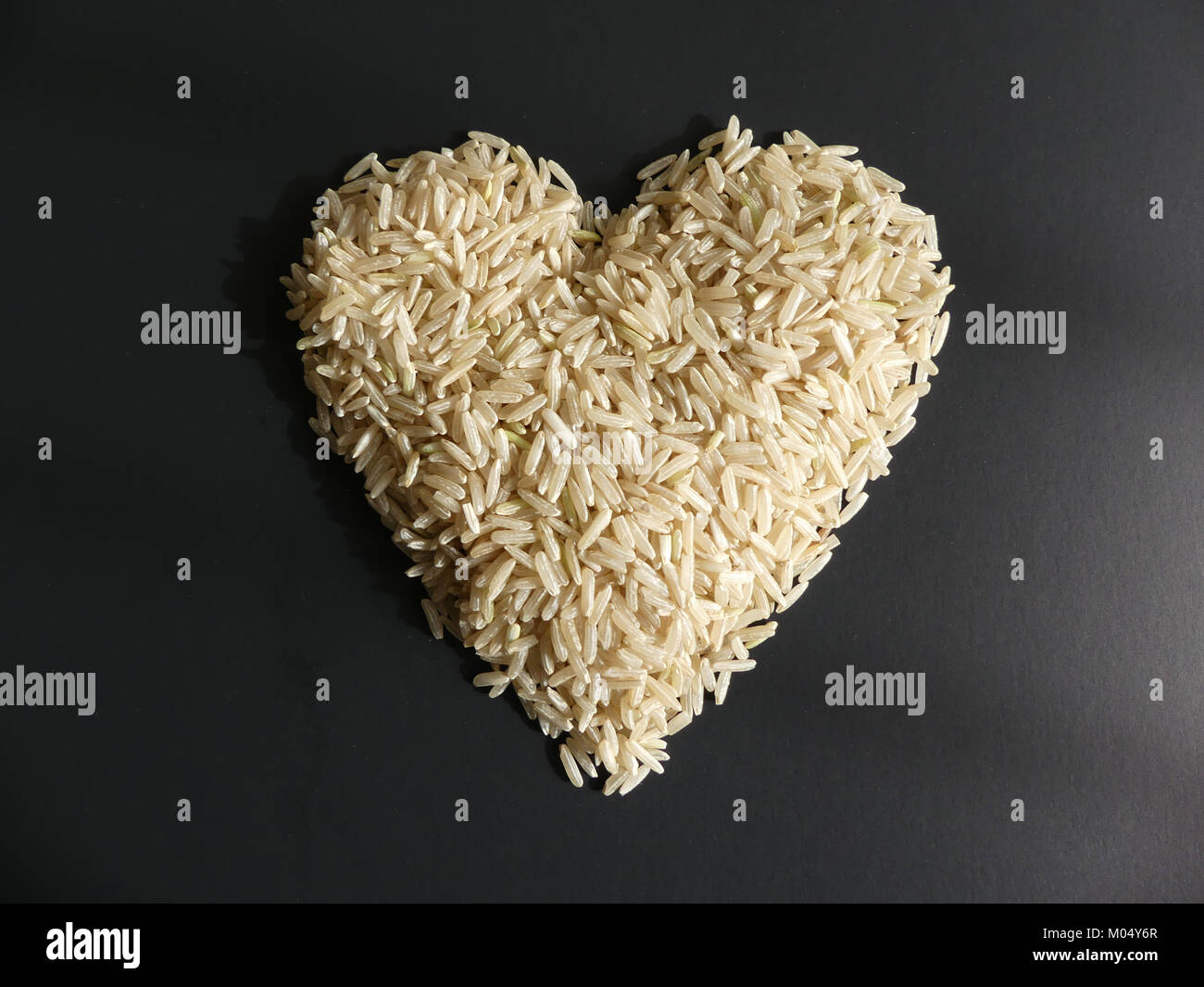 Rice shaped white heart isolated Stock Photo