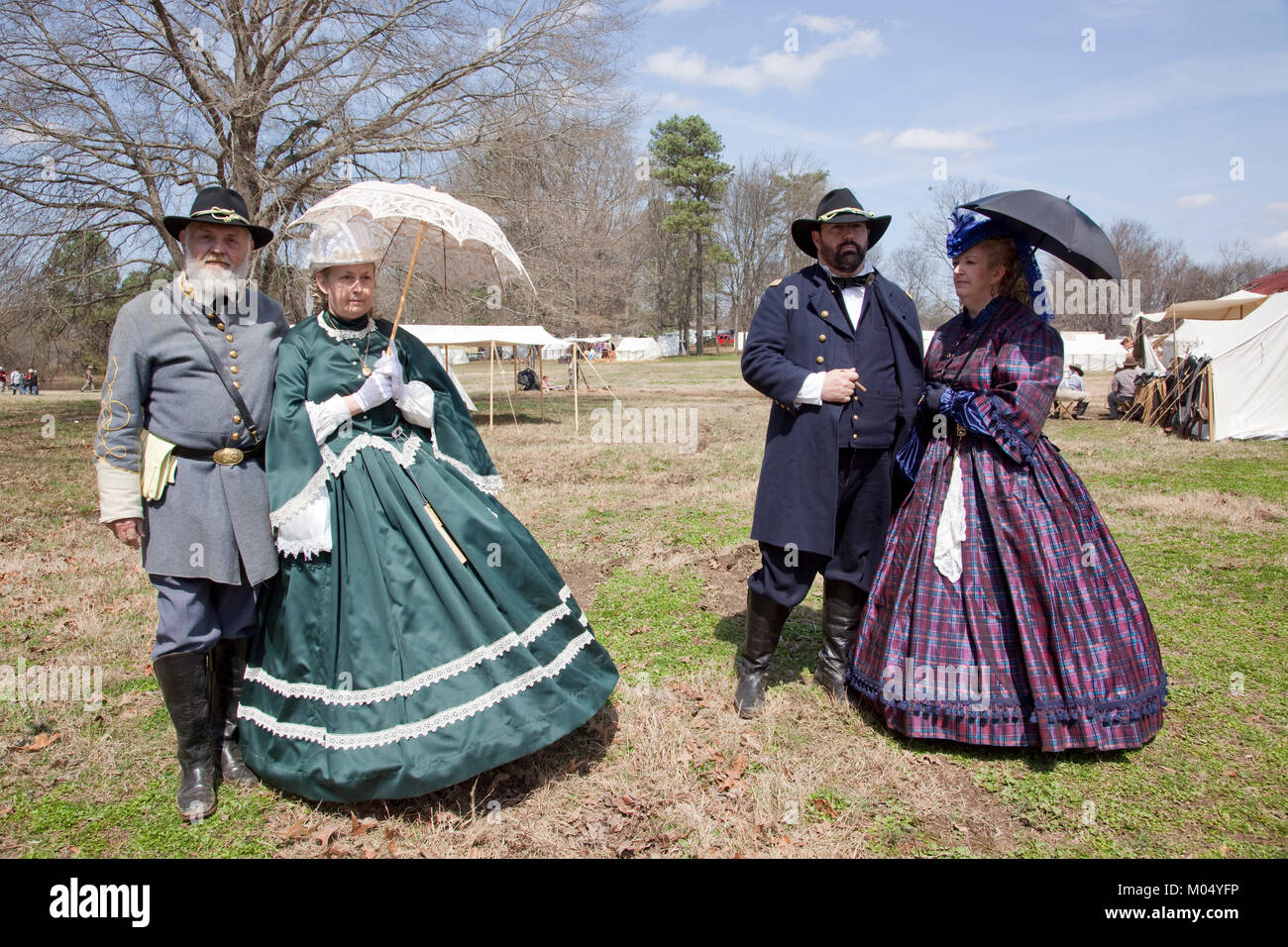 Reenactment of Civil War siege Stock Photo