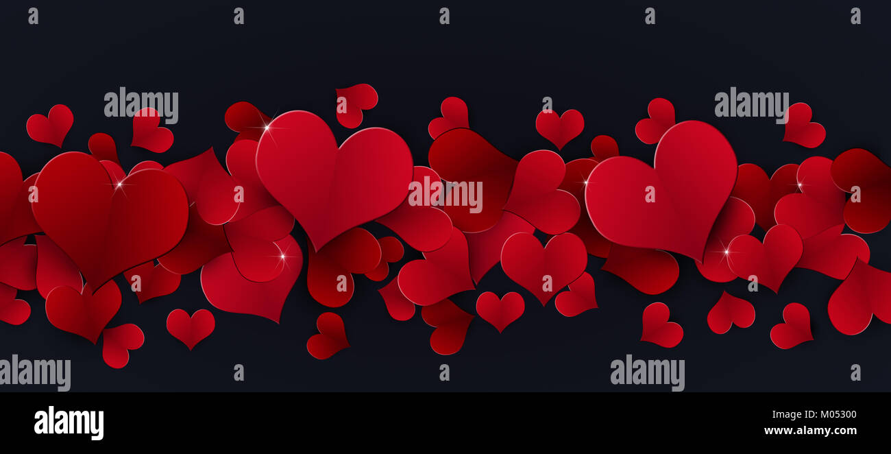 valentine holiday red lovely hearts on white background Stock Photo - Alamy