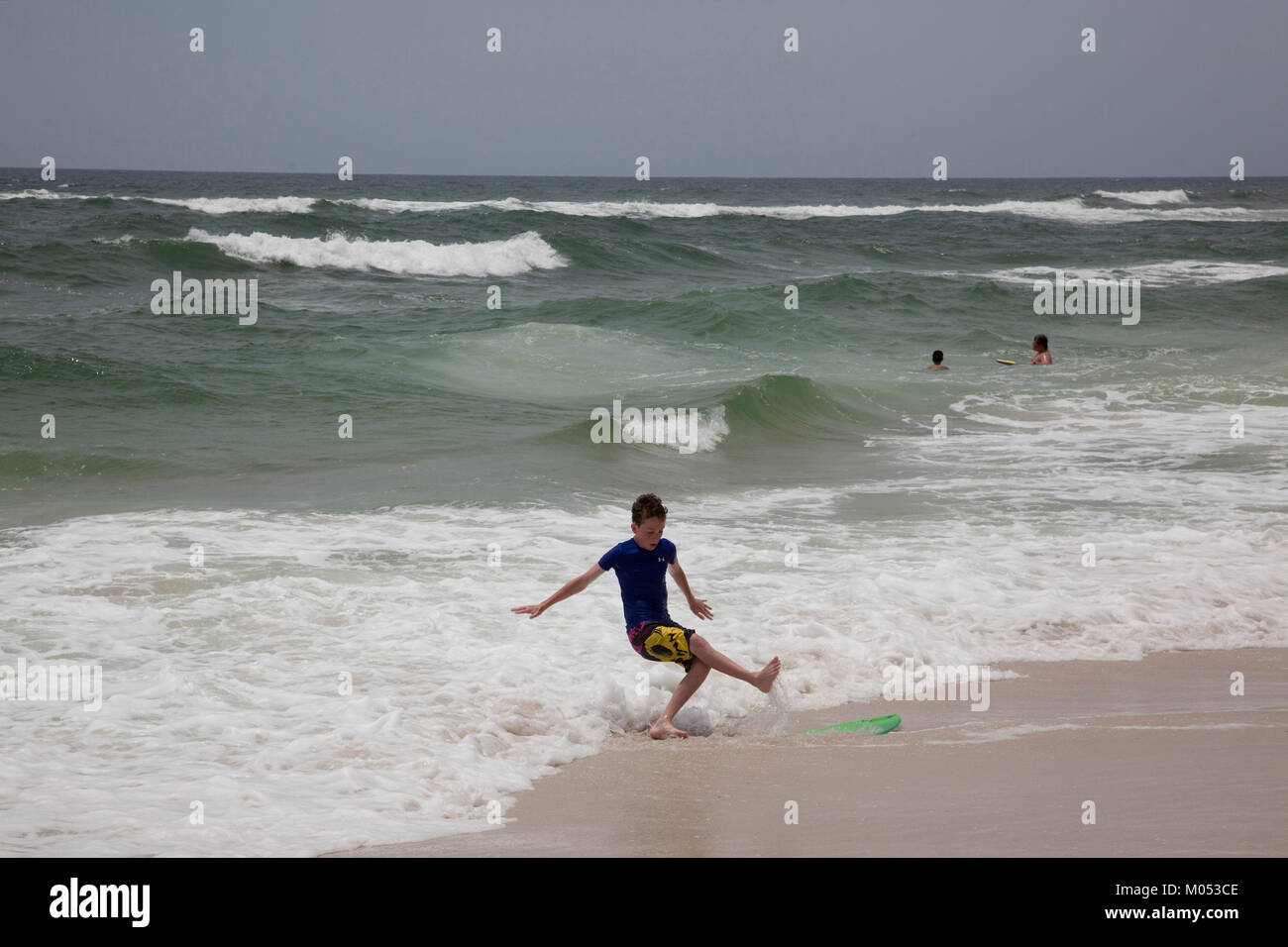 Boy at Orange Beach Alabama Stock Photo Alamy