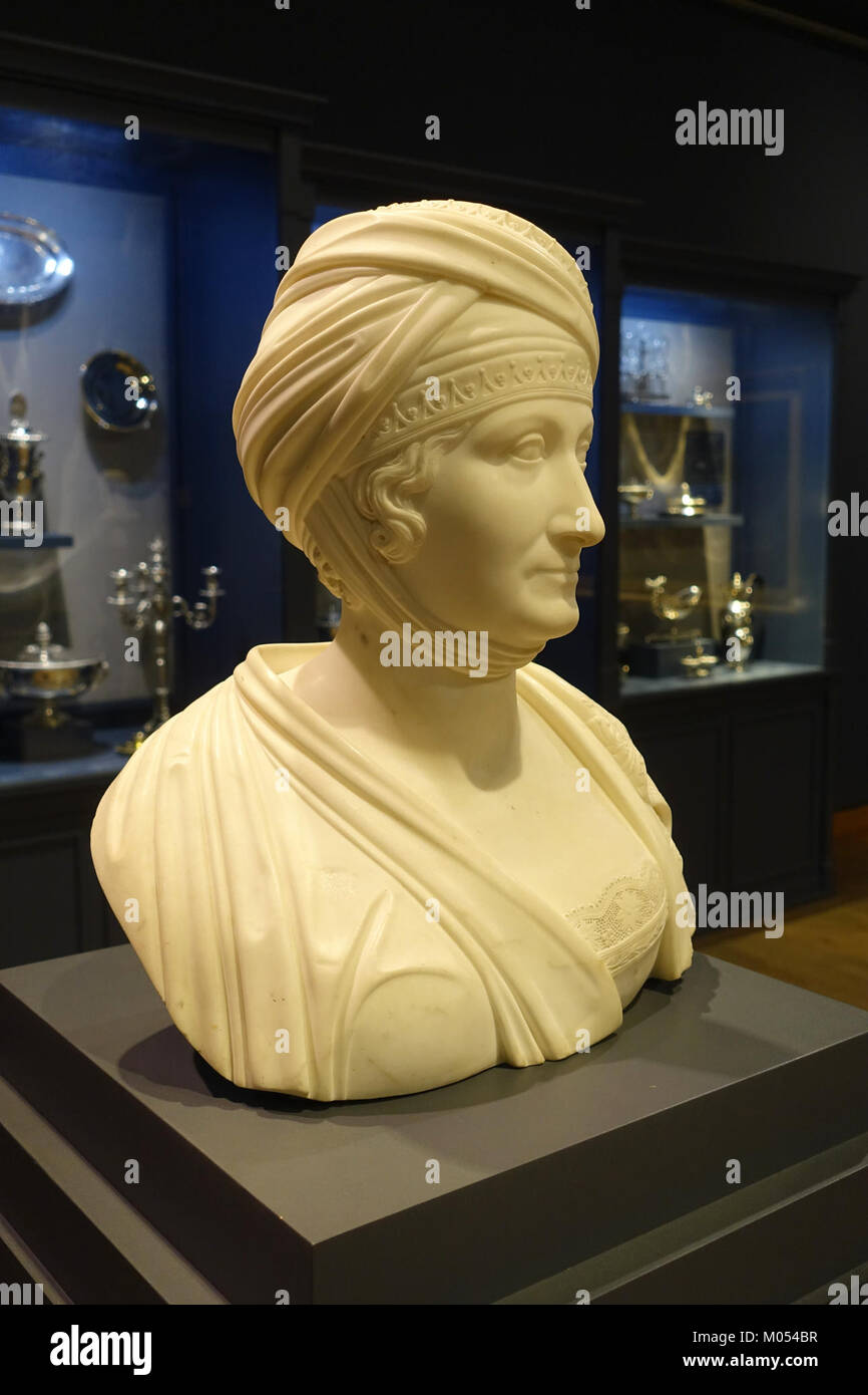Bust of Madame Mere (Maria-Letizia Ramolino), artist unknown, early 1800s, marble - Montreal Museum of Fine Arts - Montreal, Canada - DSC08650 Stock Photo