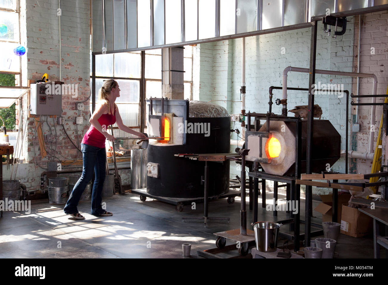 Glass Blower Stock Photo
