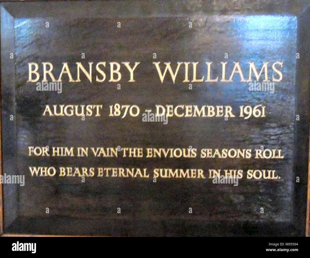 Bransby Williams Plaque Covent Garden Stock Photo Alamy