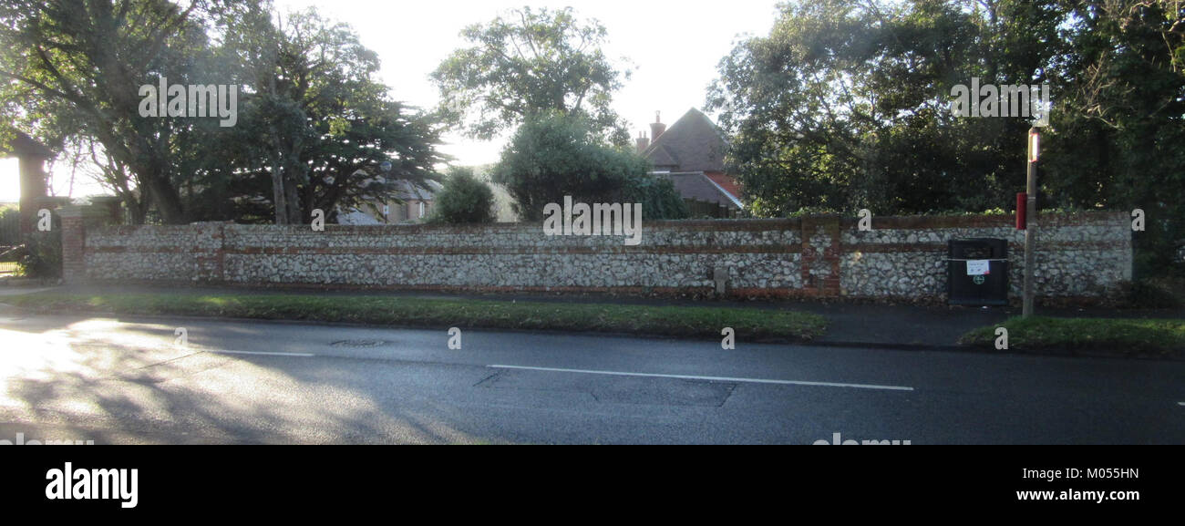 Boundary Wall at The Rotyngs, Falmer Road, Rottingdean (December 2016