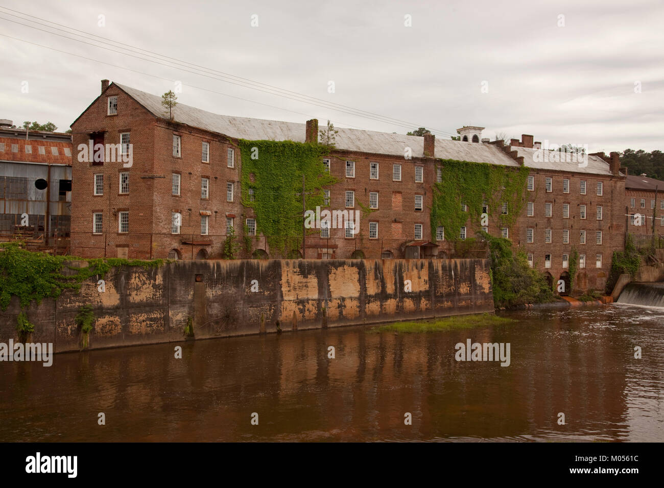 Brick Mill Factory Buildings Stock Photo