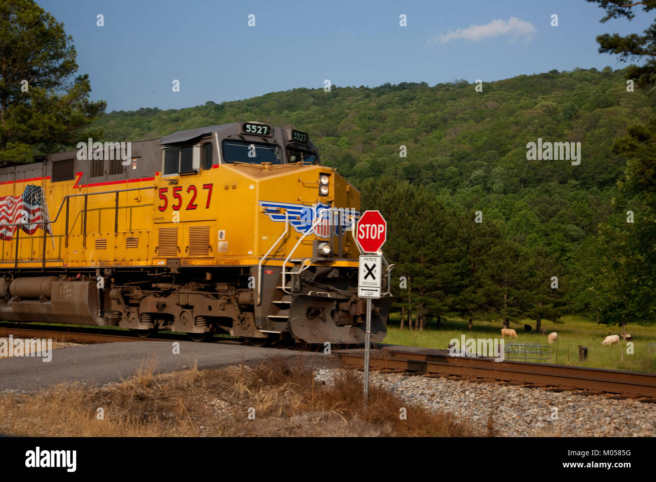 Diesel Locomotive in Gadsden Stock Photo