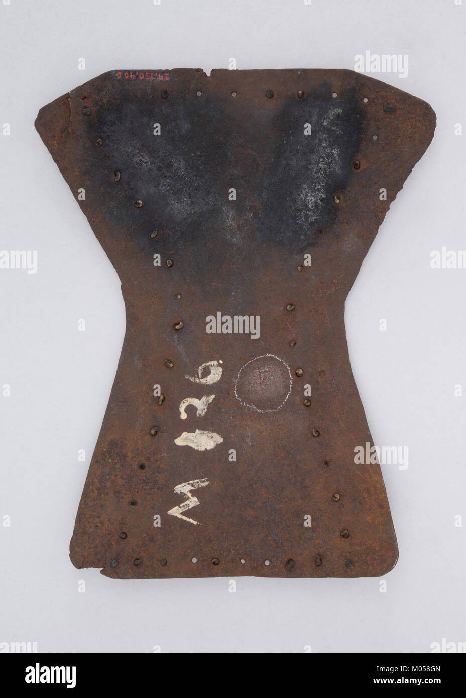 A brigandine plate from the medieval period, part of a collection at ...