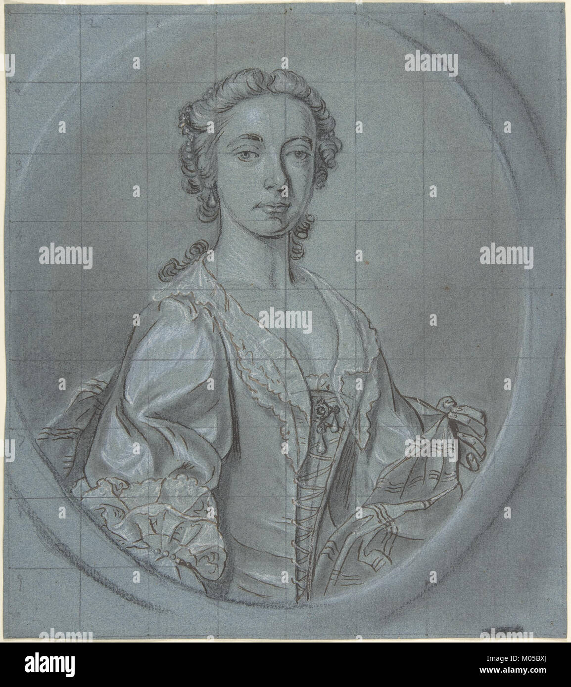 BustLength Portrait Study of a Young Woman with a Striped Shawl MET