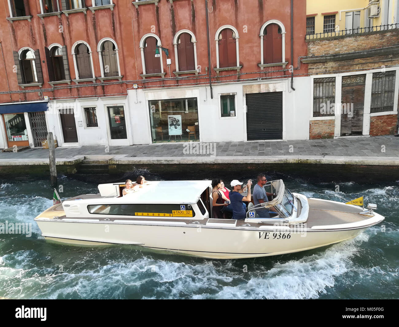 Canal and boat in Venice 2017 03 Stock Photo