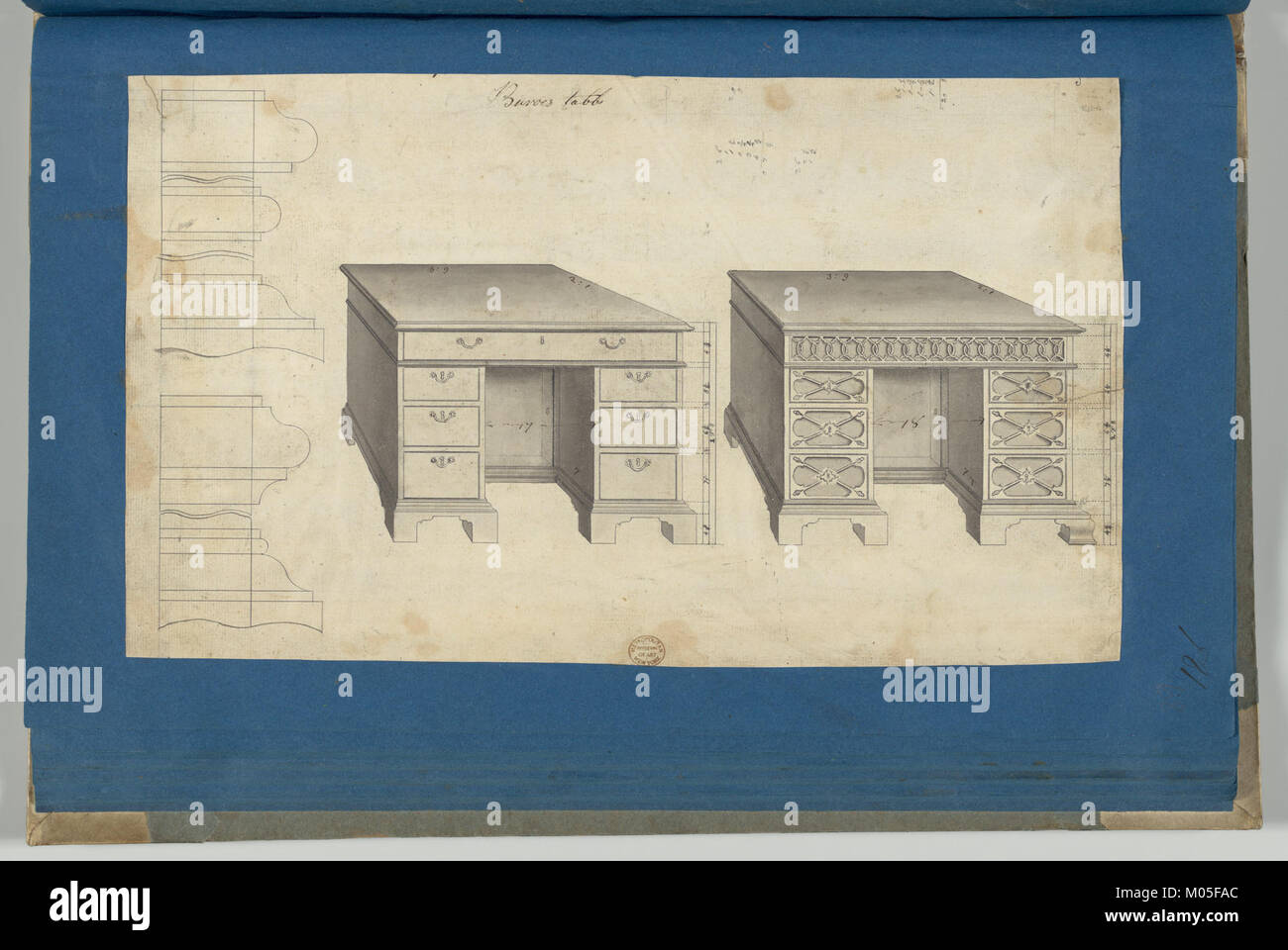 Bureau Tables, from Chippendale Drawings, Vol. II MET DP-14176-068 Stock Photo