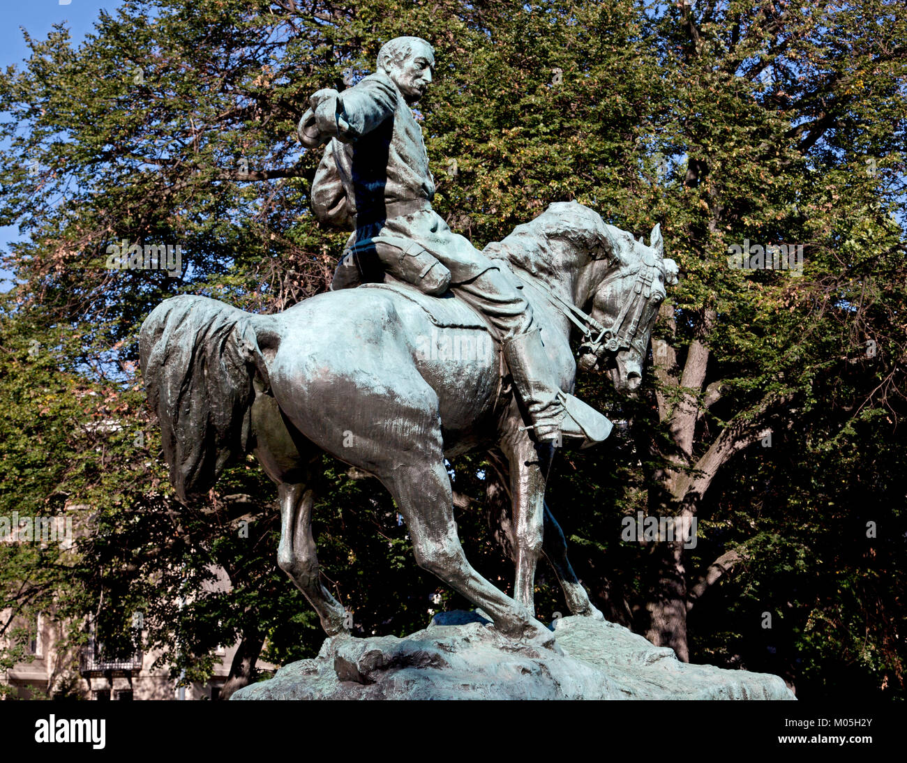 Statue of General Sheridan by sculptor Gutzon Borglum Stock Photo