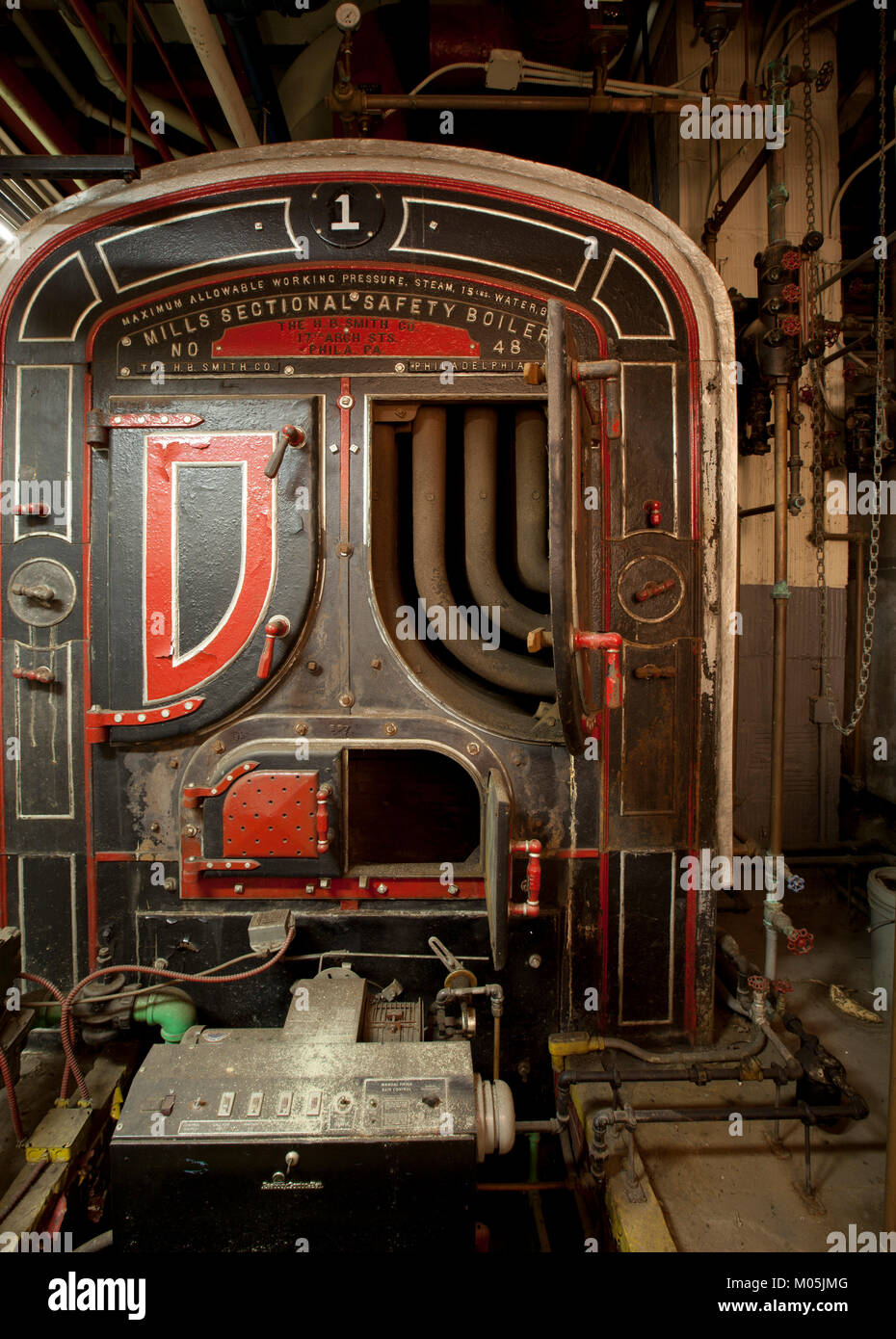 Steam Heating Boiler Stock Photo Alamy