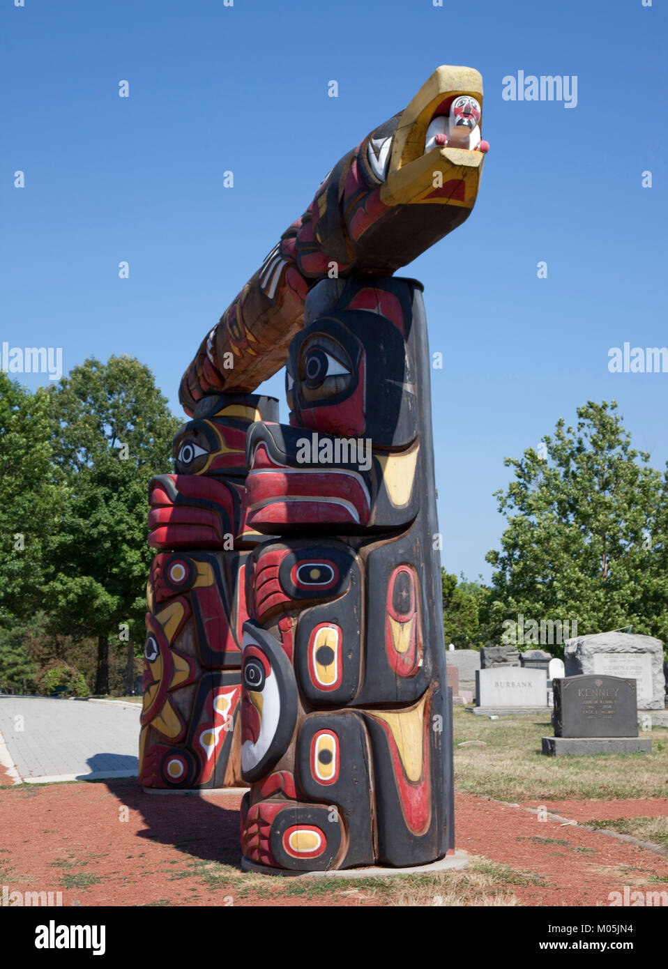 Native American Totem Pole Stock Photo