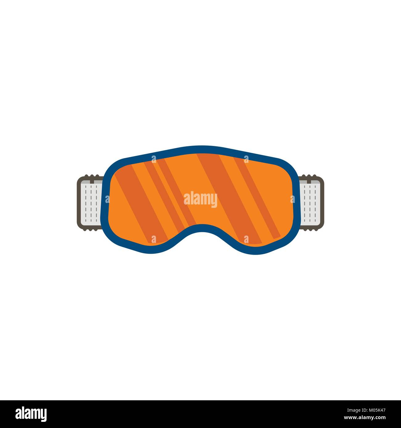 Winter sport icon of Snowboard or ski goggles. Modern accessories isolated on white background in flat style design. Elements for ski resort picture,  Stock Vector