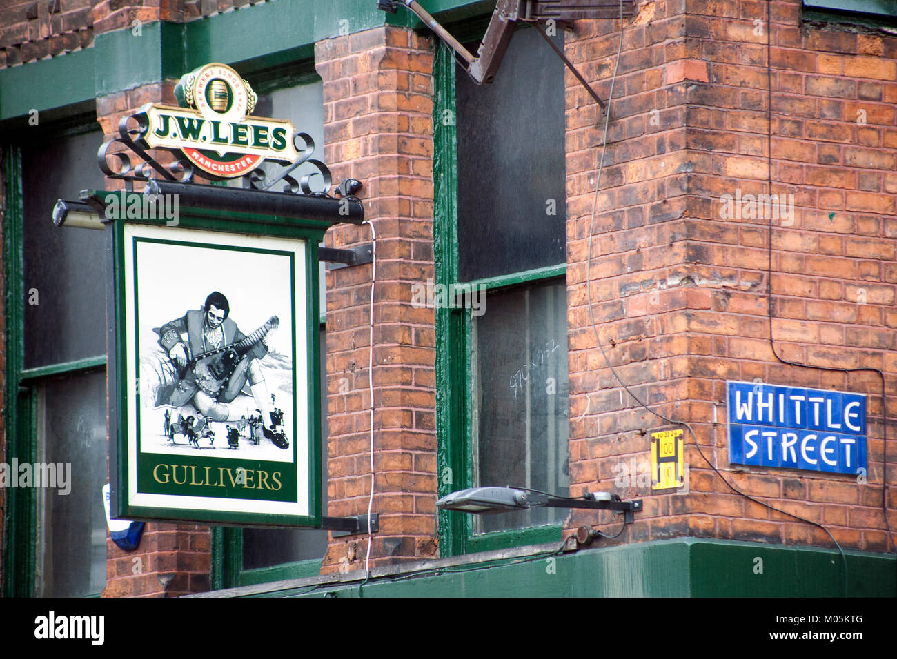 Gulliver's Pub Sign, Northern  Quarter, Manchester Stock Photo