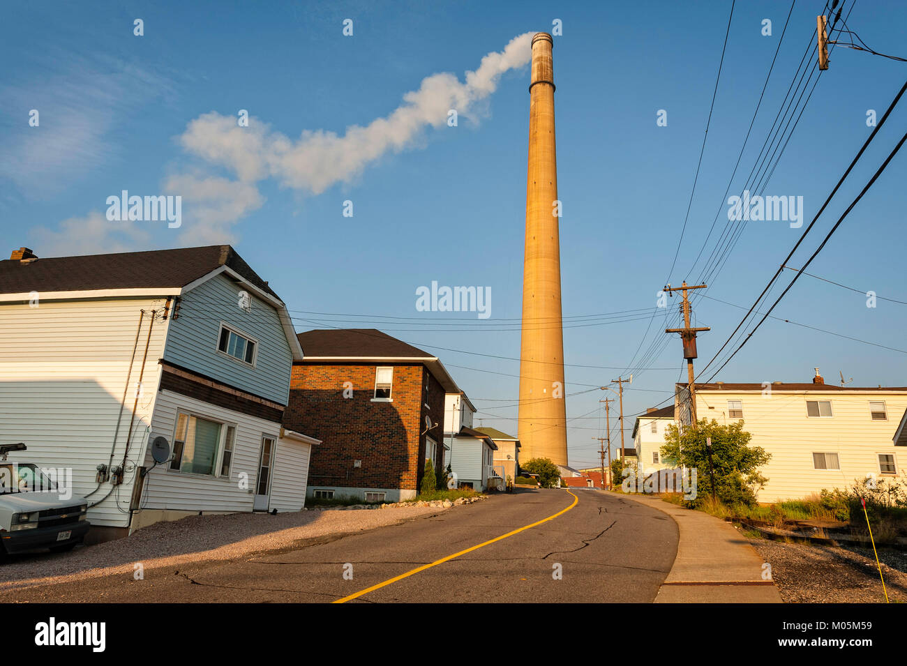 the view of the superstack from Little Italy in Copper Cliff Stock
