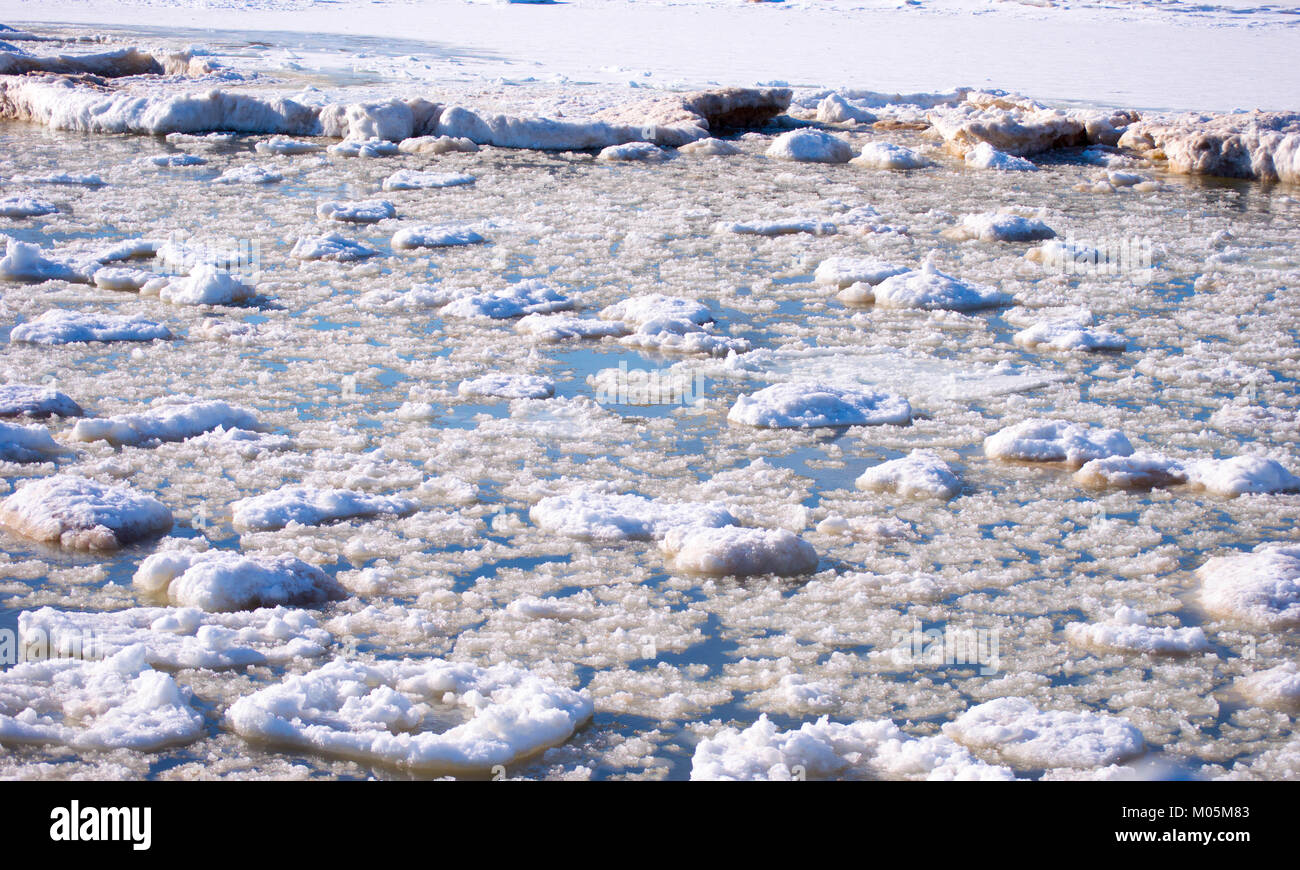 Ice formations on Lake Huron Stock Photo Alamy