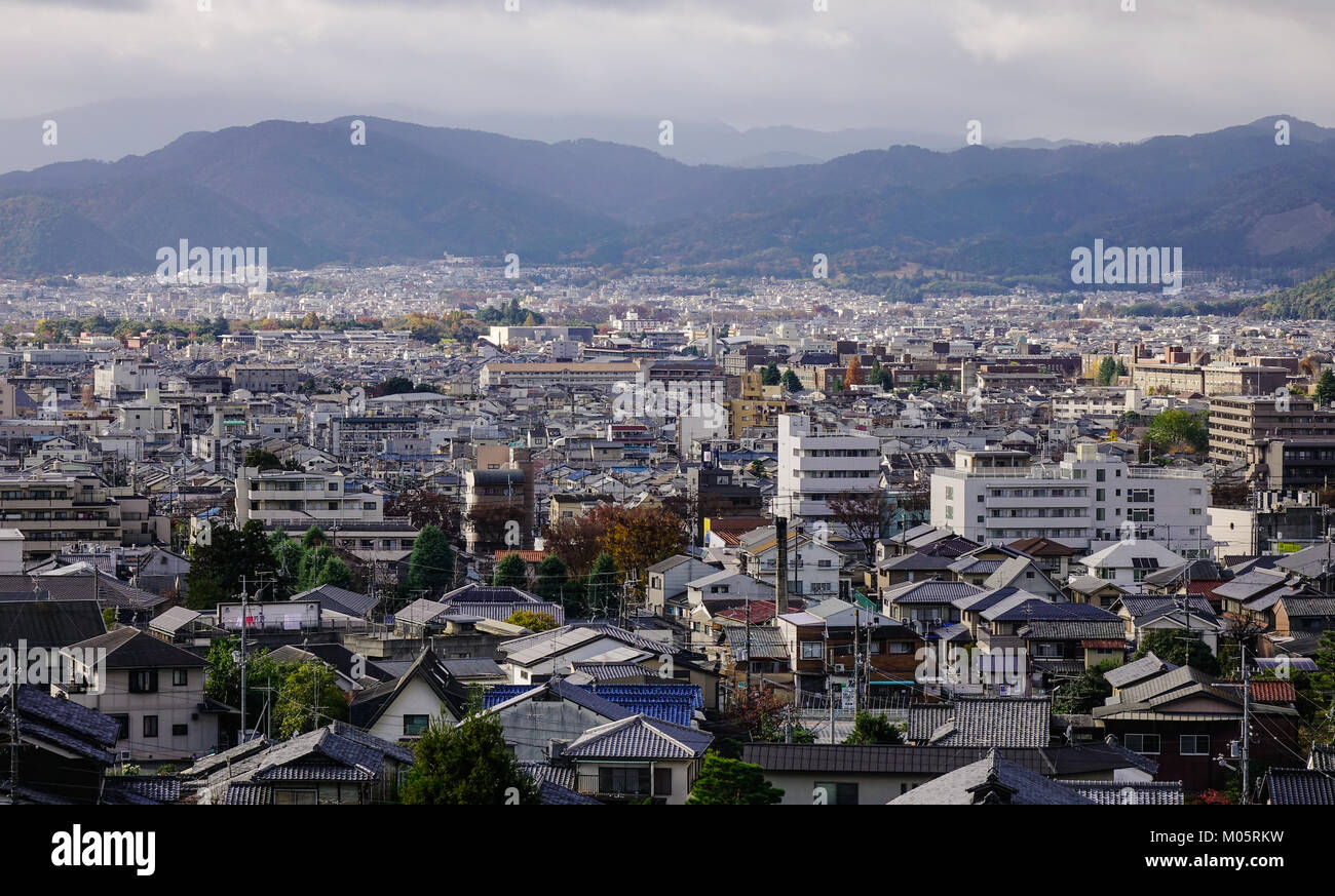 Kyoto Japan Nov 29 16 Aerial View Of Kyoto Japan Kyoto Contains Roughly 2 000 Temples And Shrines Stock Photo Alamy