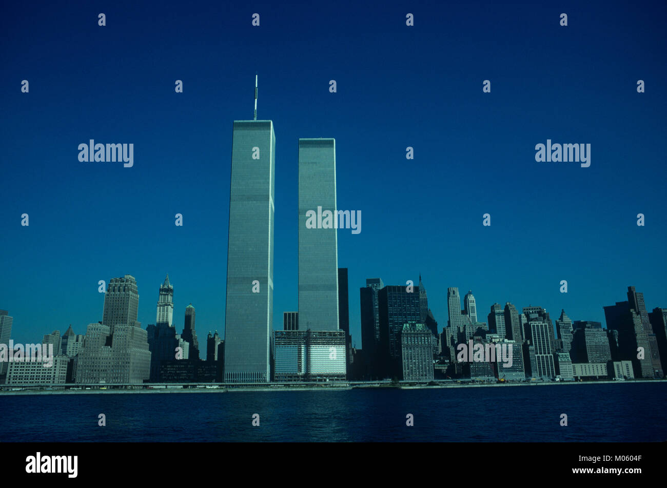 Twin Towers,World Trade Centre,New York, before 9/11 Stock Photo