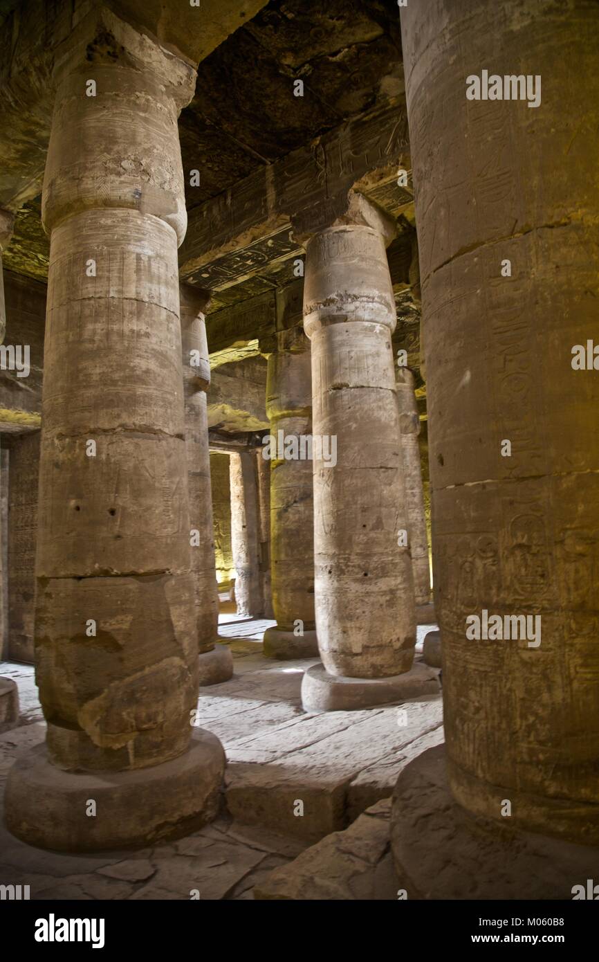 Egypt Abydos Temple Stock Photo