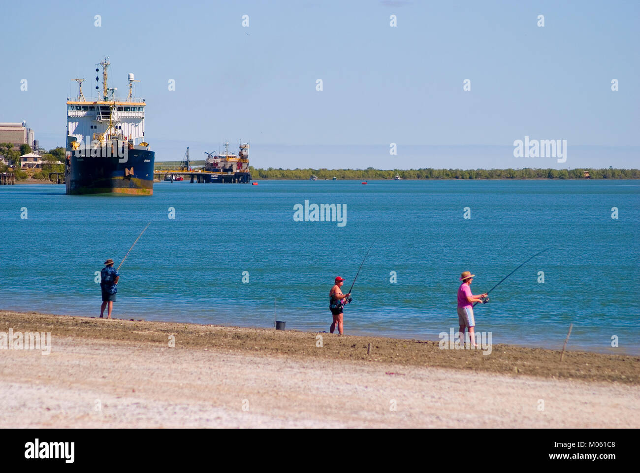 Cargo ship departing Port of Karumba, North queensland Stock Photo Alamy