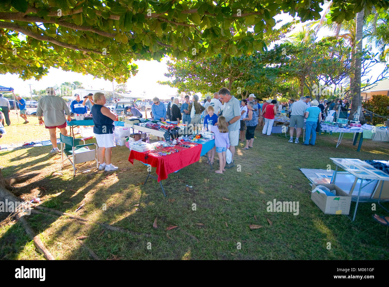 Sunday markets Karumba Queensland Stock Photo Alamy