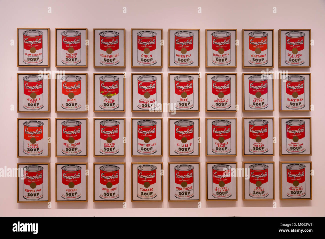 Campbell's Soup Cans, Andy Warhol, 1962, Stock Photo