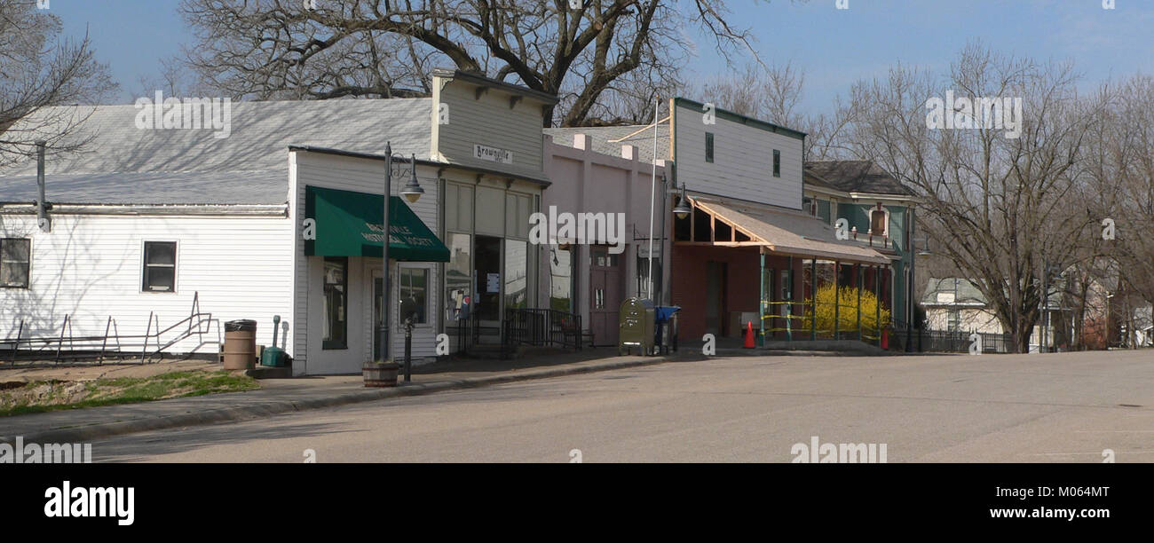 Brownville, Nebraska Main Street 2 Stock Photo Alamy
