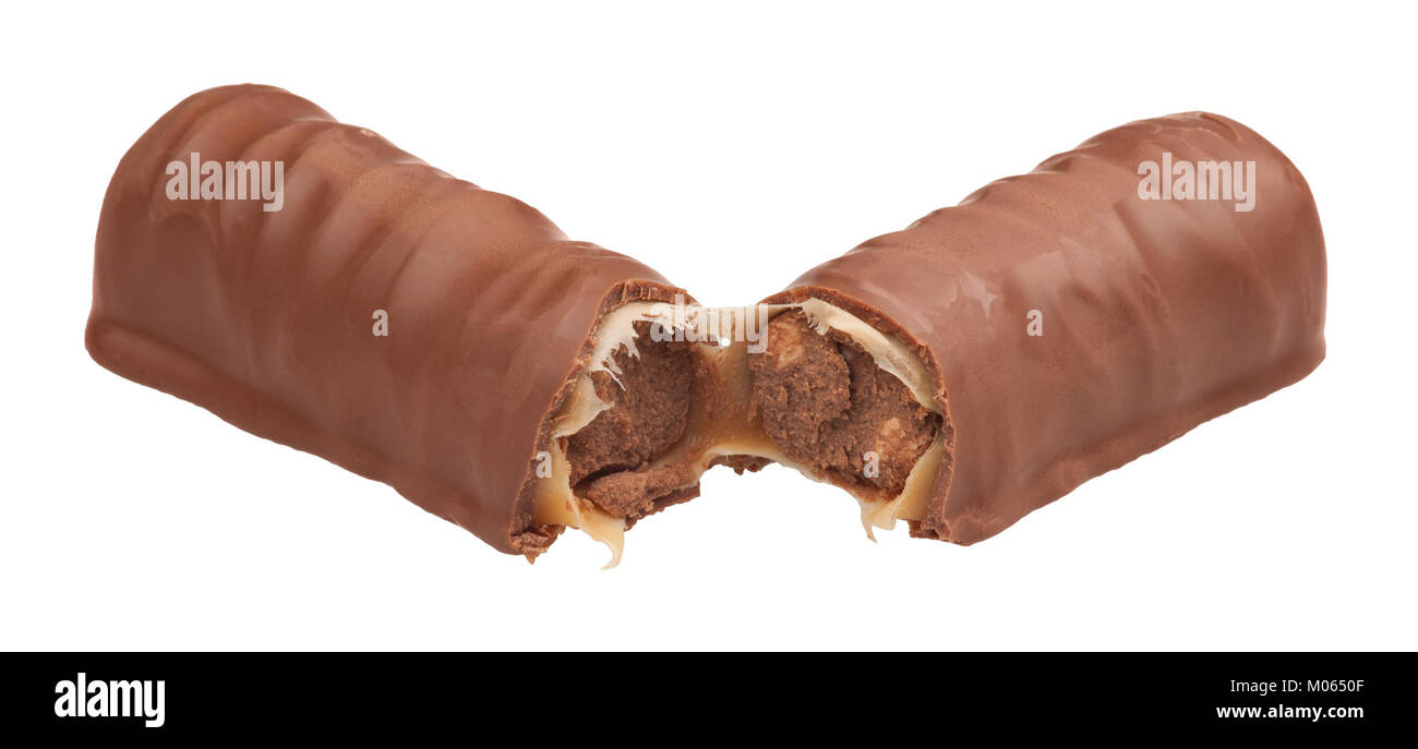 The Cadbury Moro Split is a candy bar produced by Cadbury, known for its rich combination of caramel, nougat, and chocolate. It is a popular confectionery product in various countries. Stock Photo