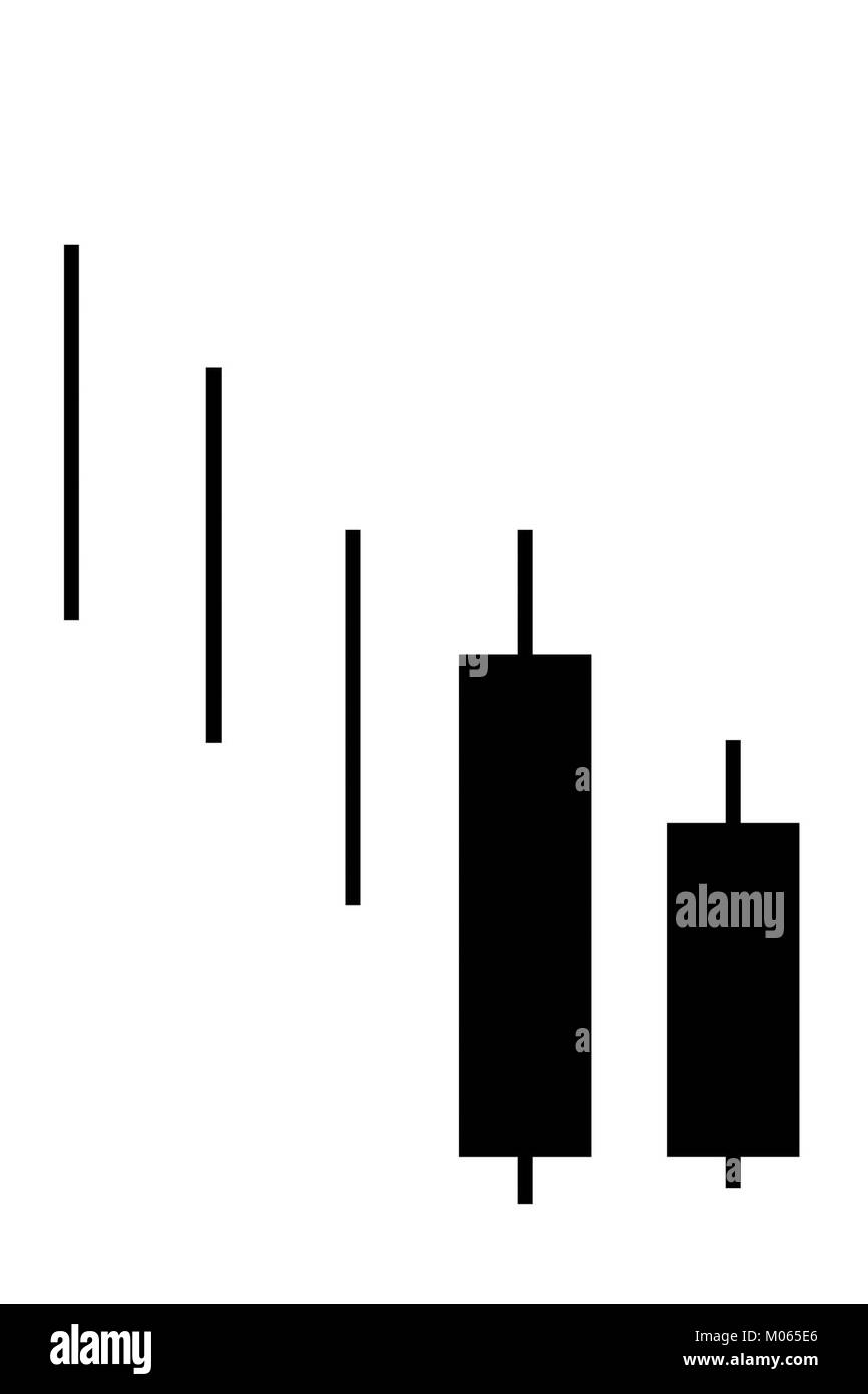 Candlestick pattern bullish matching low Stock Photo - Alamy