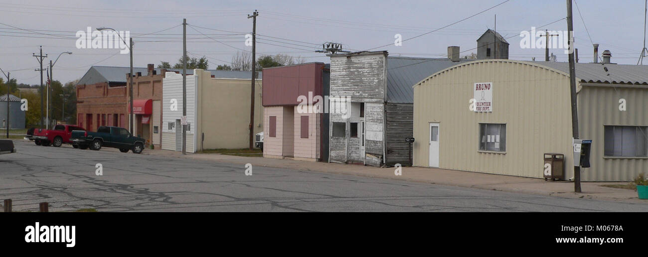 Bruno, Nebraska downtown 4 Stock Photo Alamy