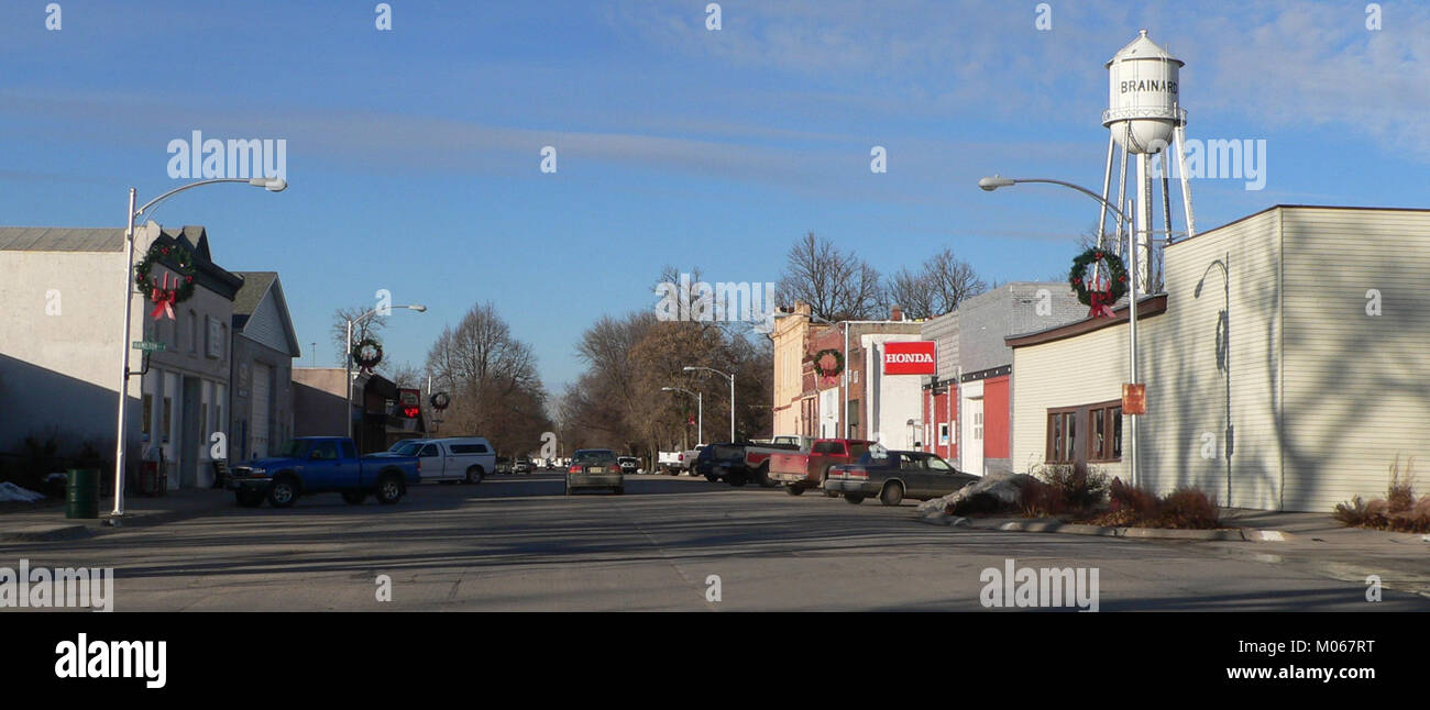 Brainard, Nebraska downtown 3 Stock Photo Alamy