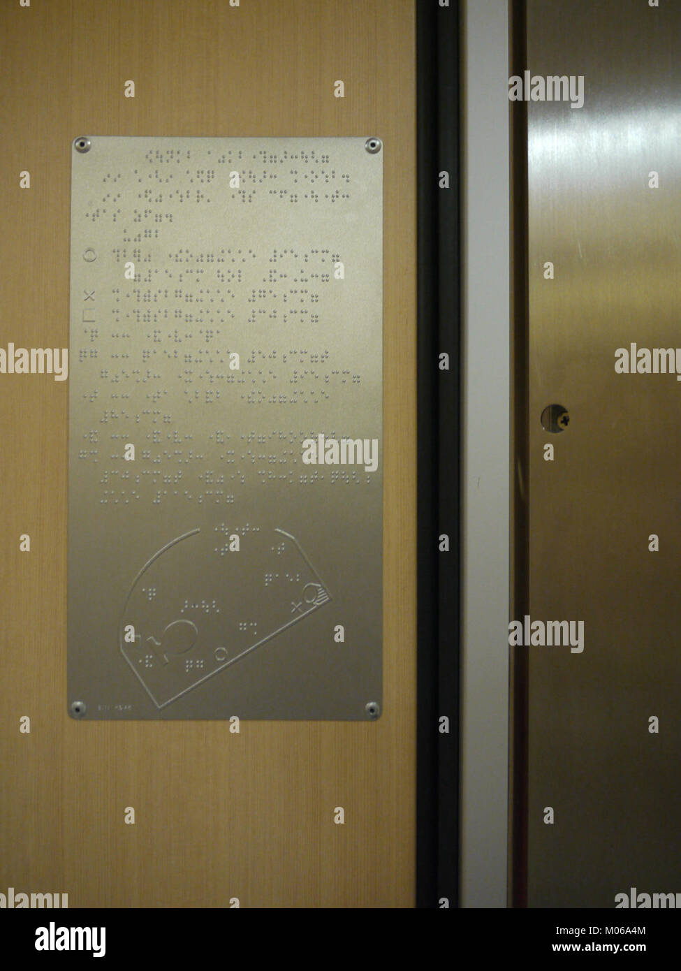 Braille map in E259 toilet Stock Photo Alamy
