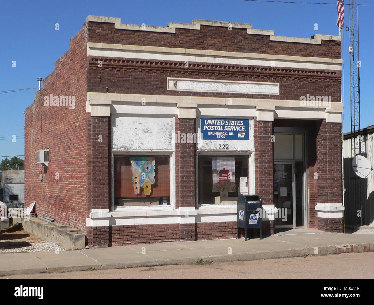 Brunswick, Nebraska post office Stock Photo Alamy