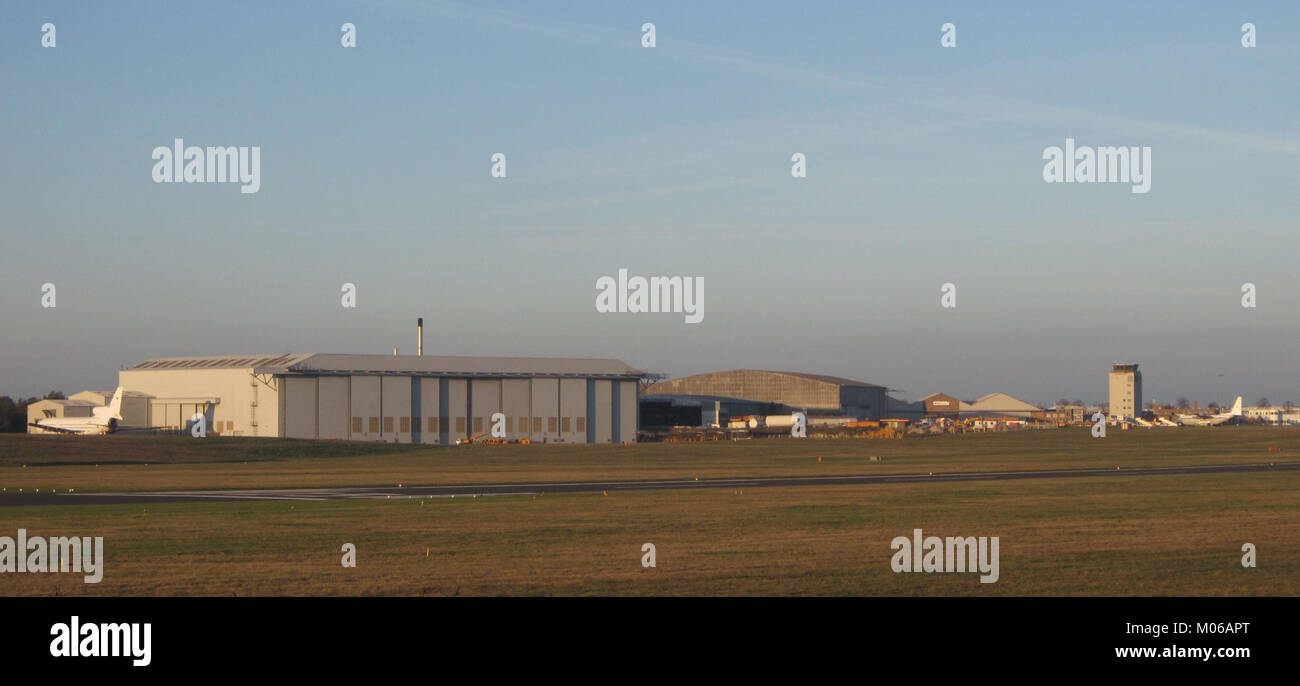 Cambridge Airport buildings Stock Photo Alamy
