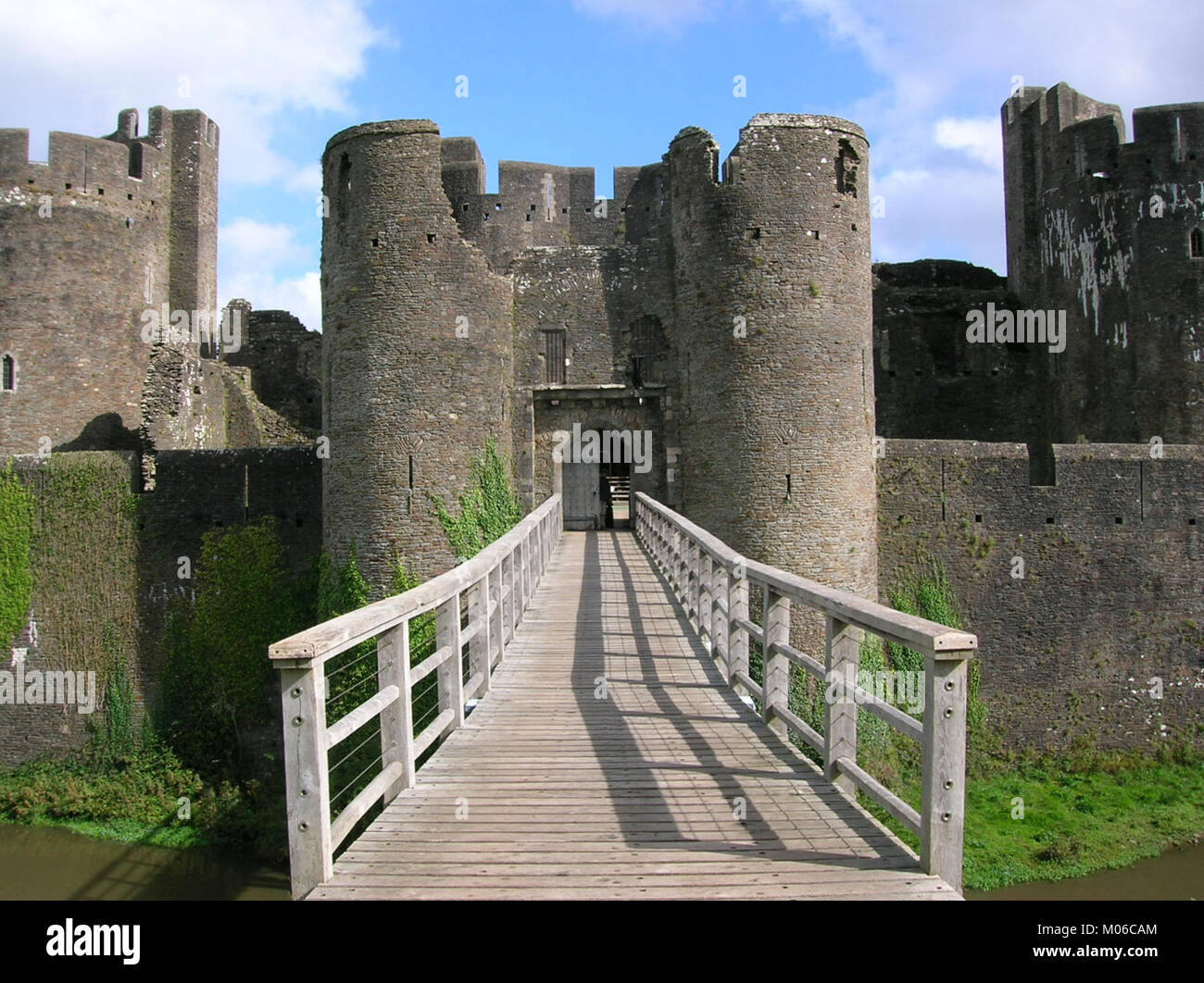 Caerphilly Castle, outer west gatehouse Stock Photo Alamy