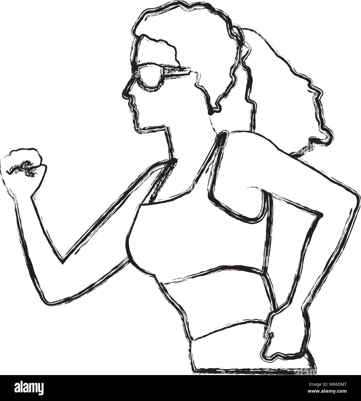 Fitness woman running Stock Vector Image & Art - Alamy