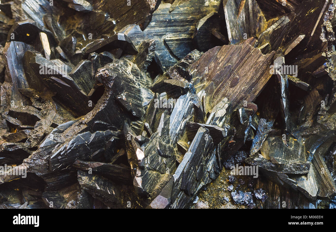 Wolframite (Tungsten ore) Stock Photo