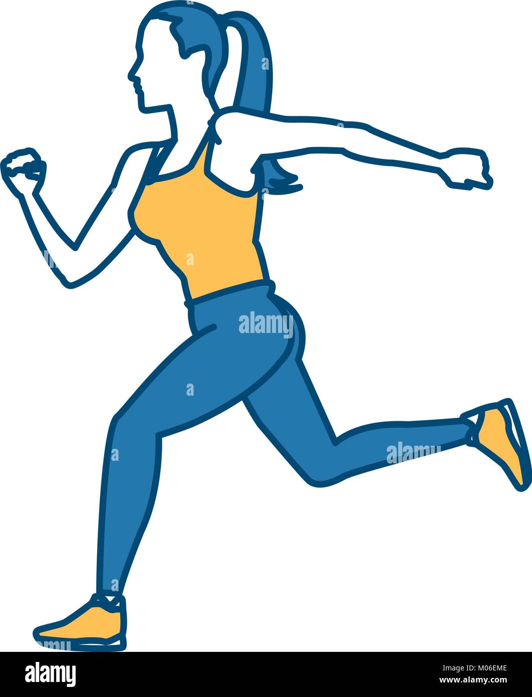 Fitness woman running Stock Vector Image & Art - Alamy