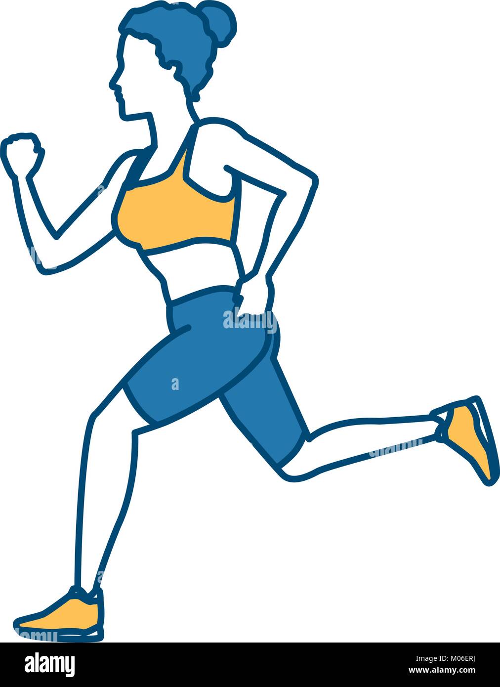 Fitness woman running Stock Vector Image & Art - Alamy