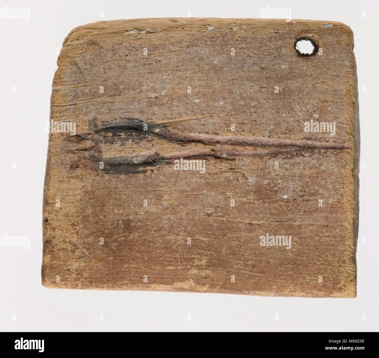 Ivory label incised with an early hieroglyph that may be the image of a ...